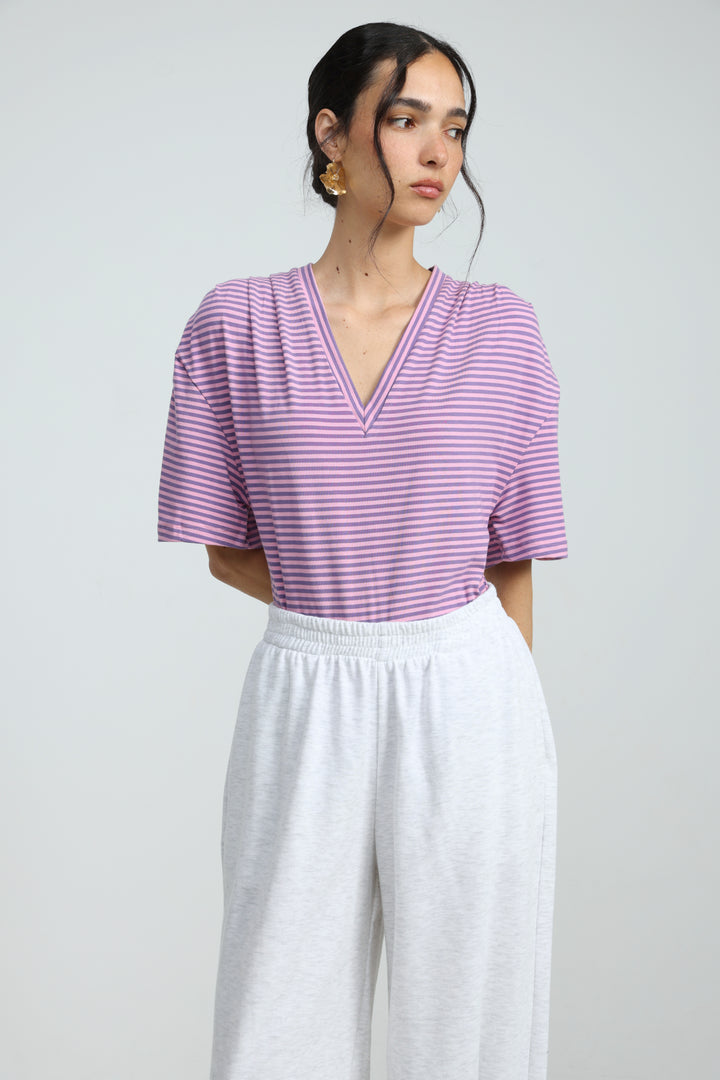 Away Pink Stripes Bodysuit