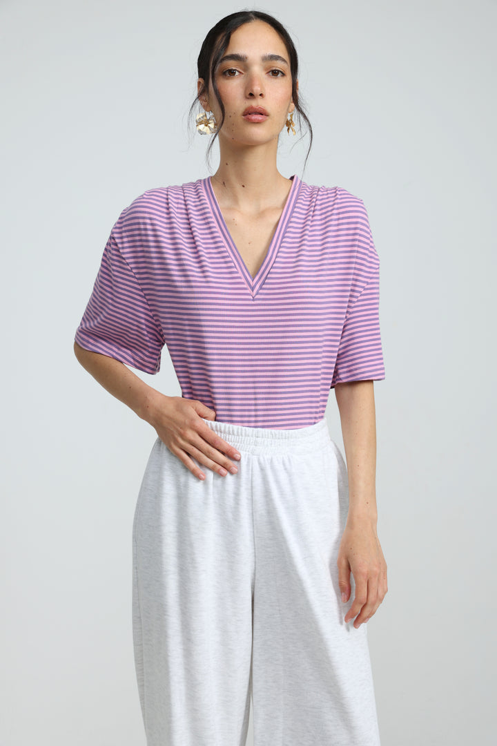 Away Pink Stripes Bodysuit