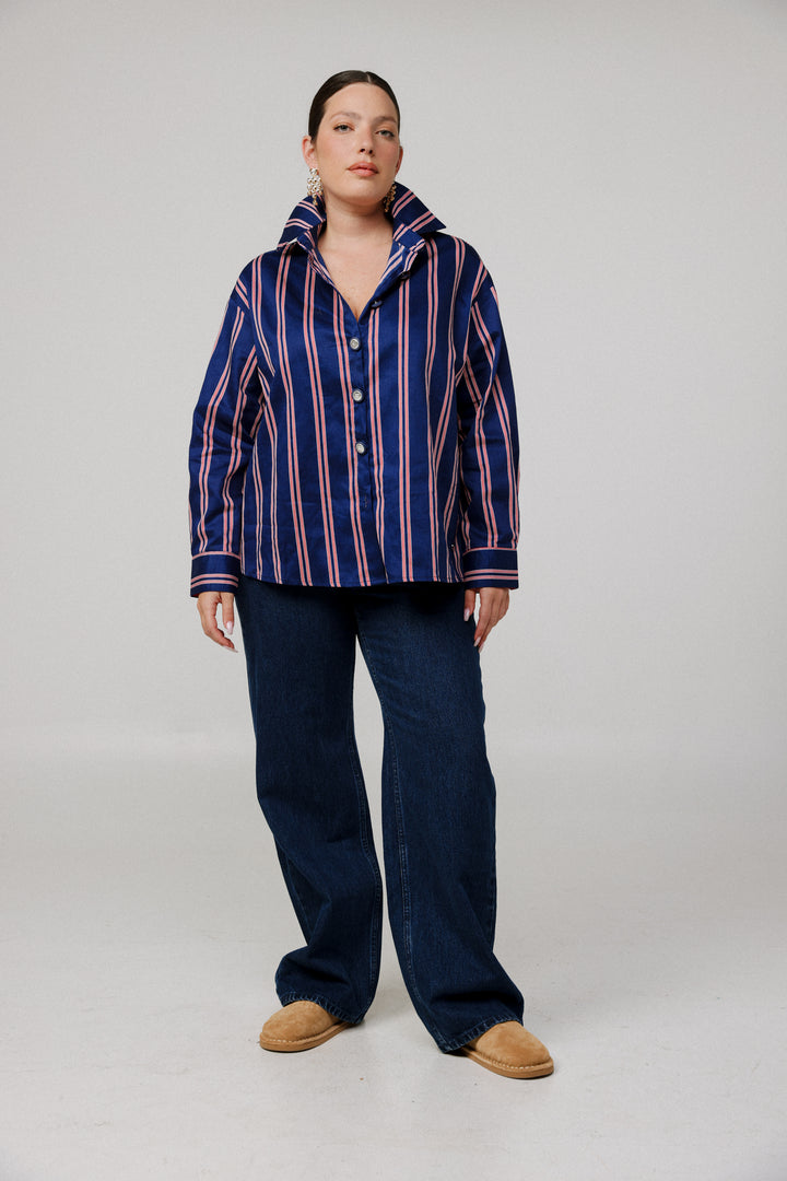 Crown Blue Buttoned Shirt