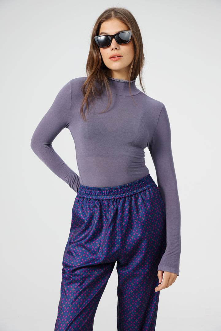 Clean12 Lilac High Neck Shirt