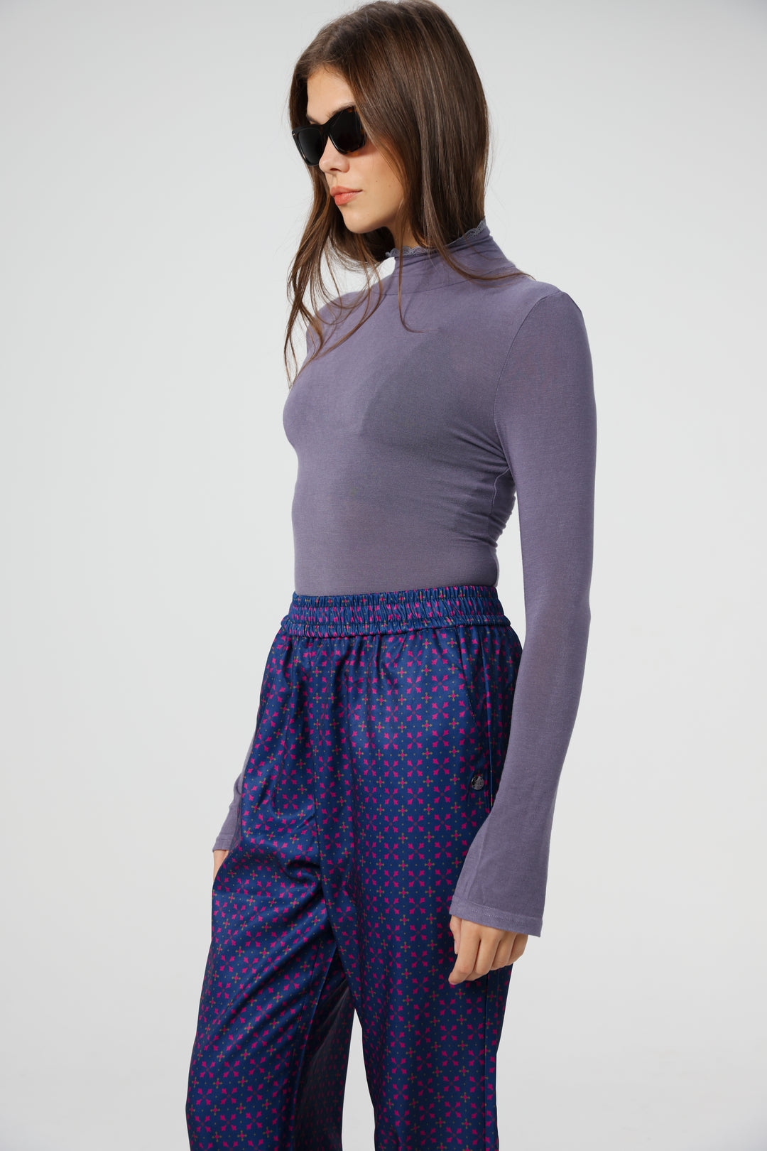 Clean12 Lilac High Neck Shirt