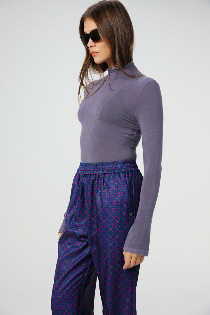 Clean12 Lilac High Neck Shirt
