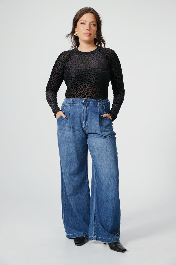 Loyal Silver Leopard Bodysuit