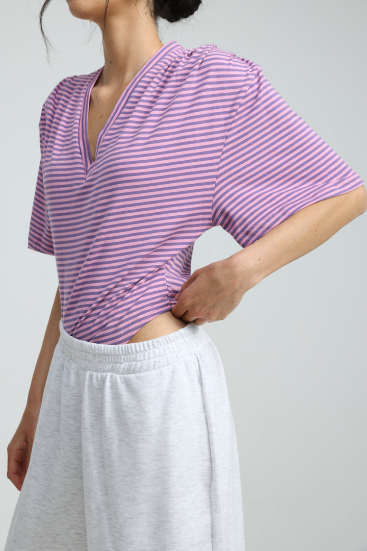 Away Pink Stripes Bodysuit