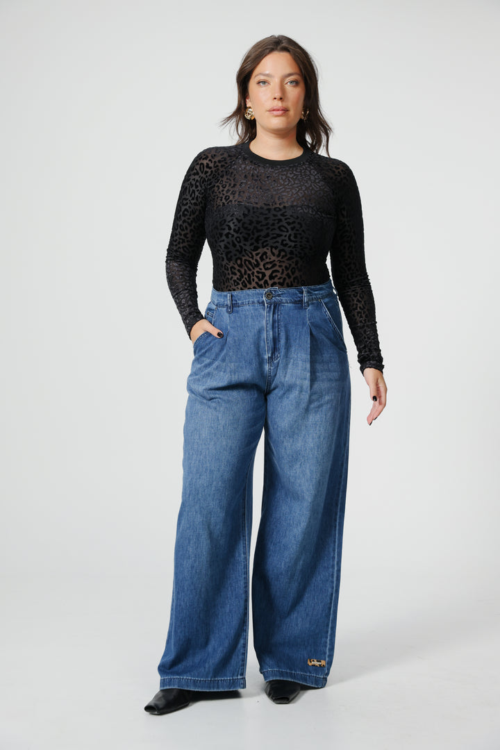 Loyal Silver Leopard Bodysuit