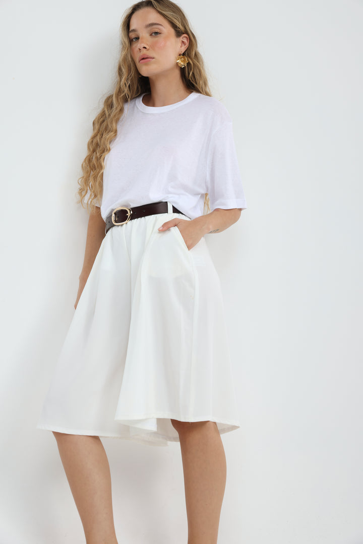 Fluid White Bermuda Bottoms