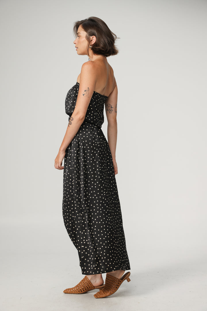 Her Dots Strapless Dress