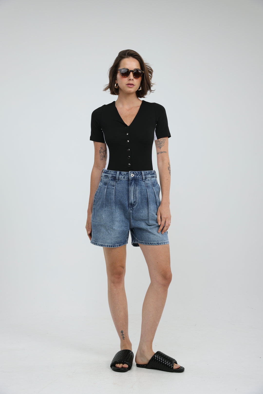 Rosewood Black Bodysuit