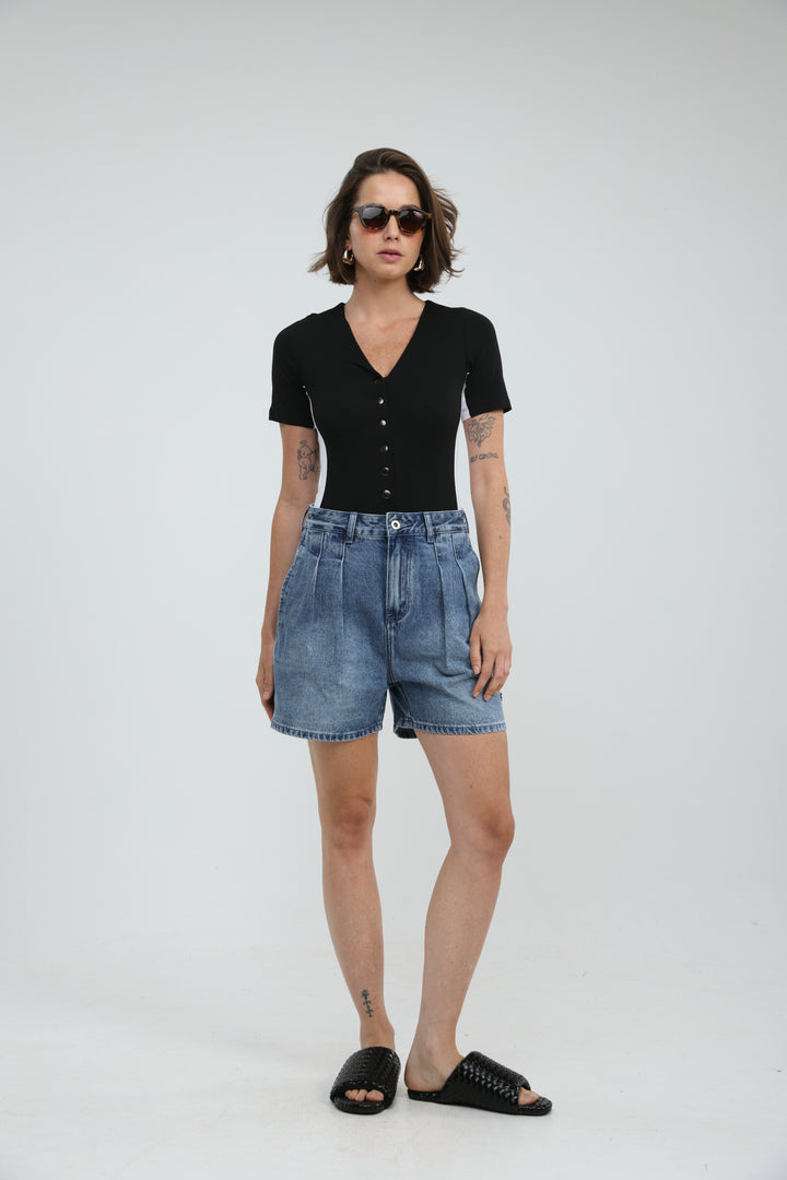Rosewood Black Bodysuit