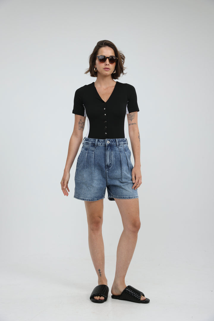 Rosewood Black Bodysuit