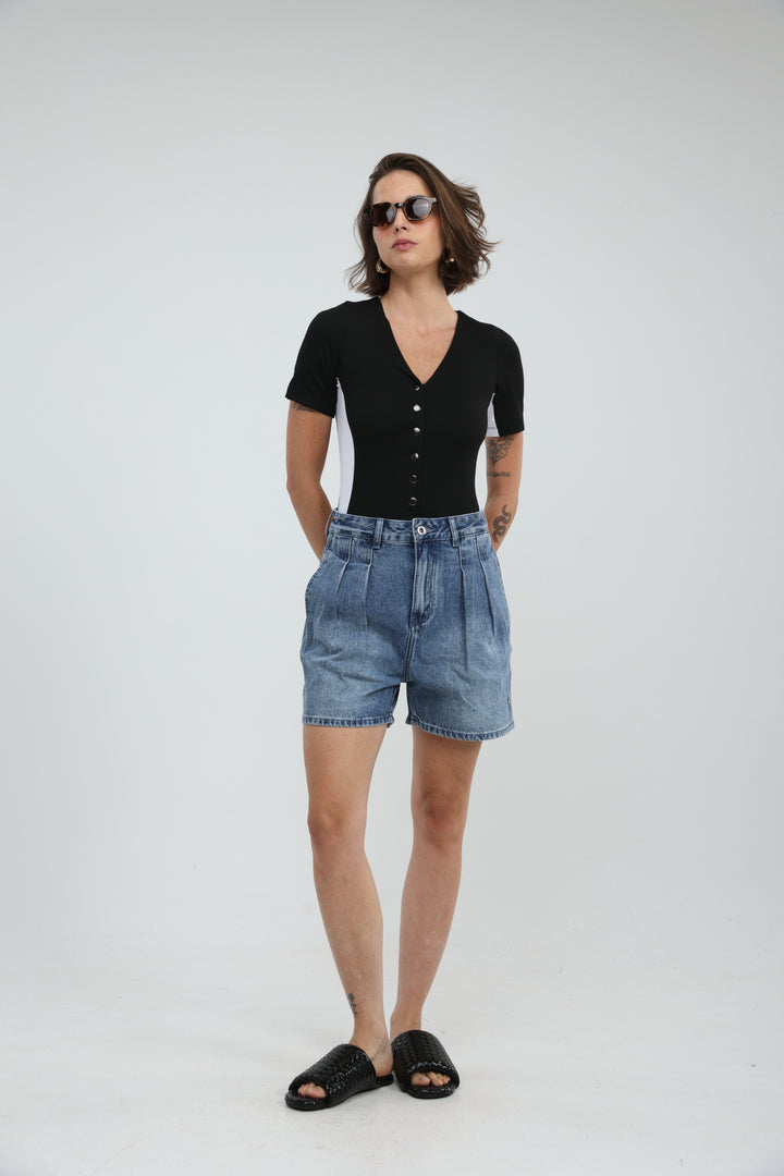 Rosewood Black Bodysuit