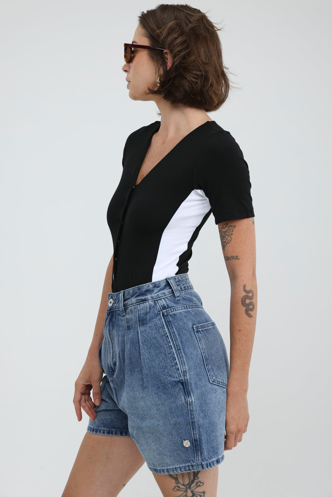 Rosewood Black Bodysuit