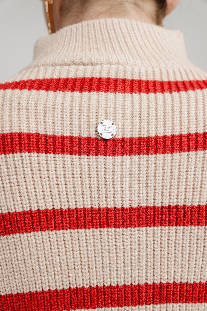 Now Cream Striped Sweater