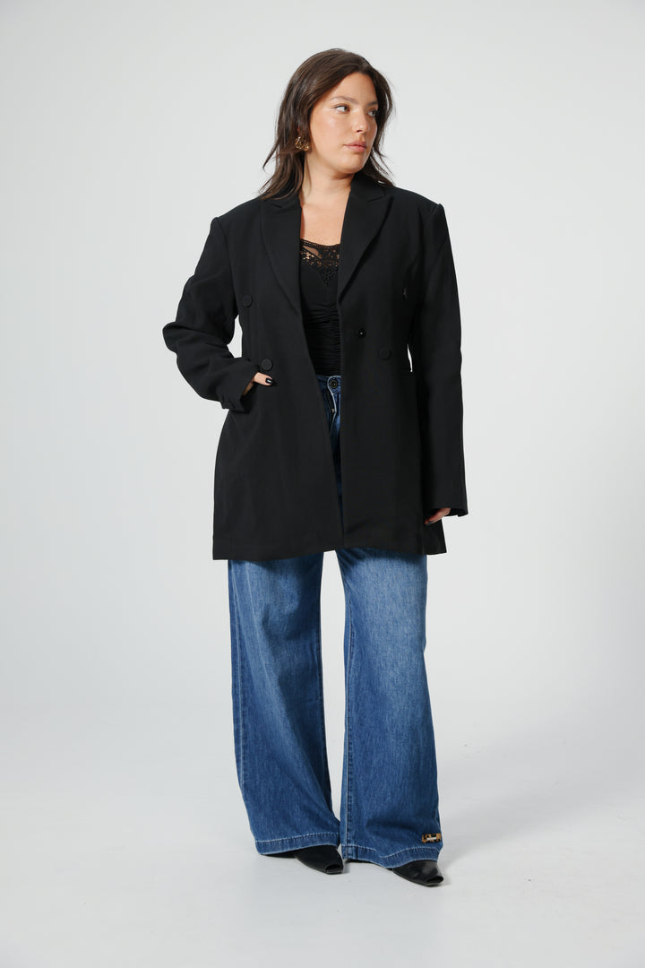 Slim Grey Stripes Blazer