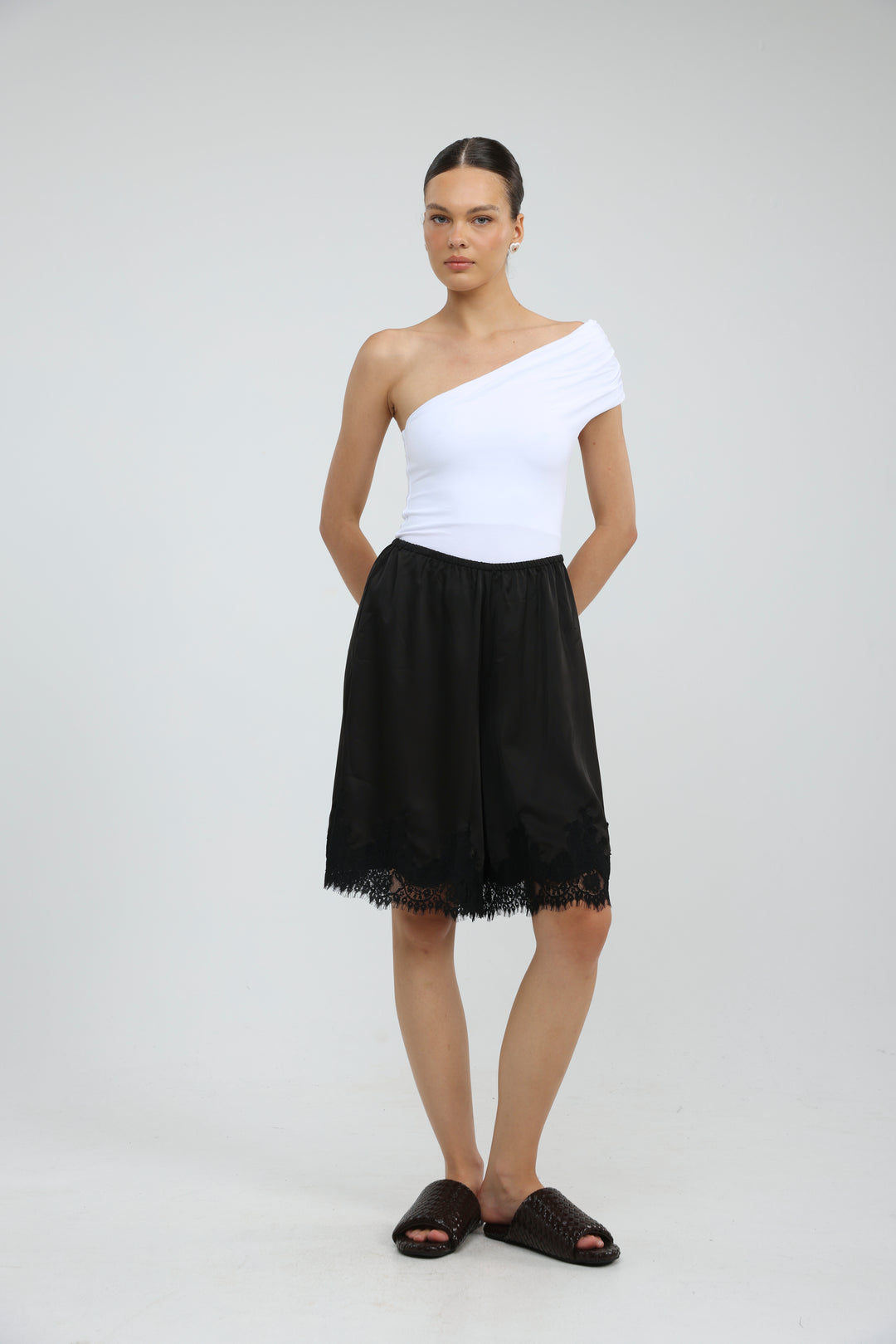 Everglow White One Shoulder Top