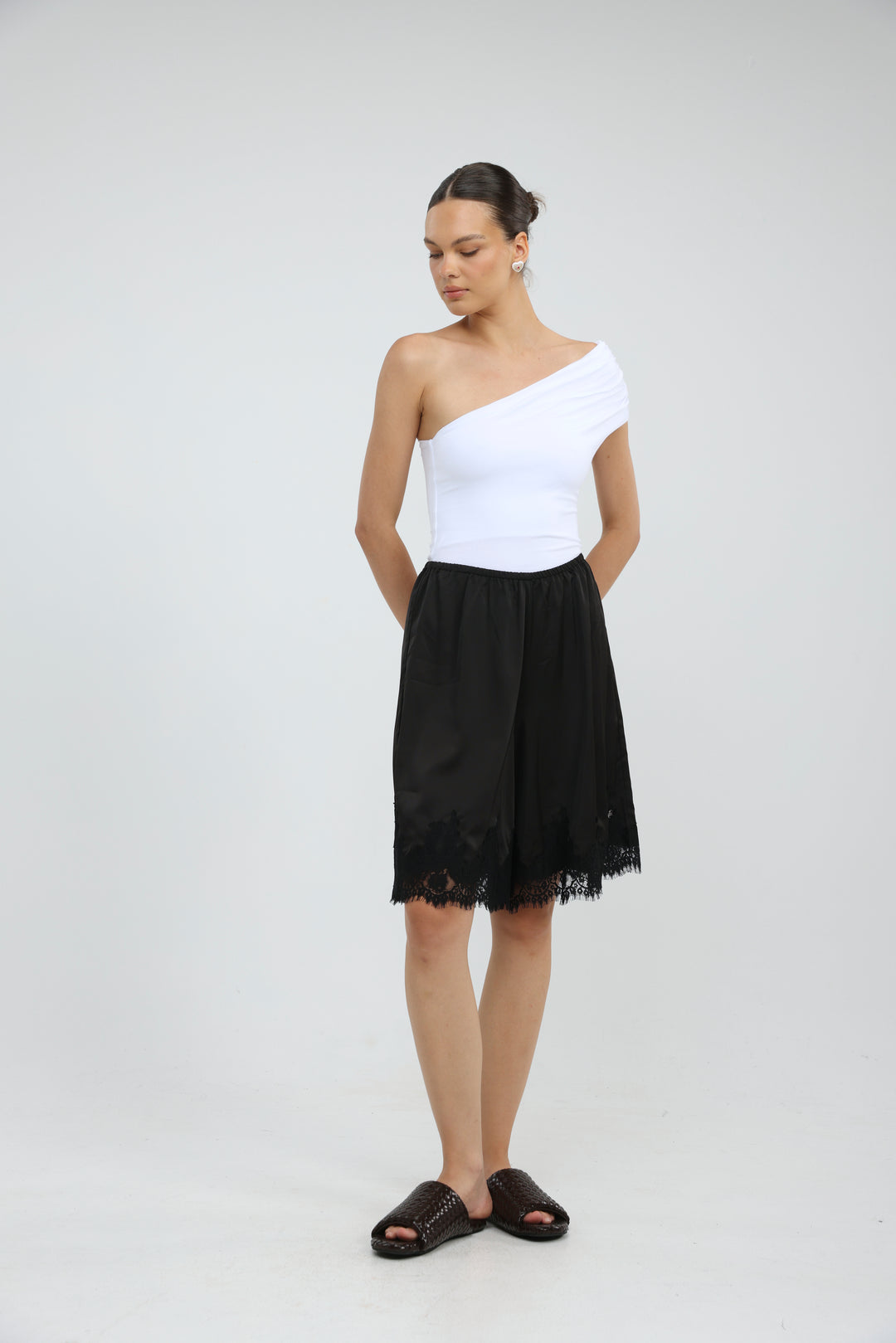 Everglow White One Shoulder Top