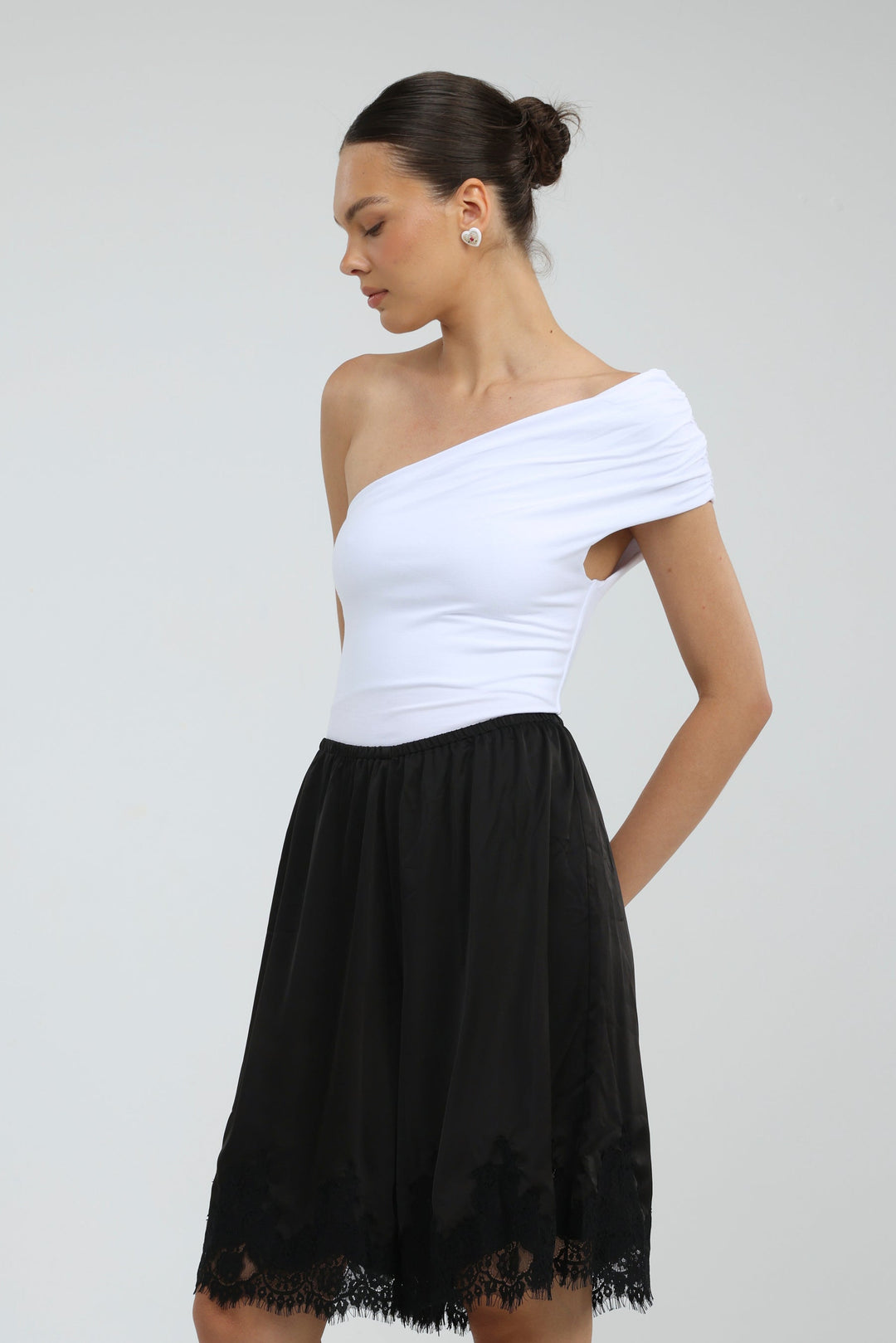 Everglow White One Shoulder Top