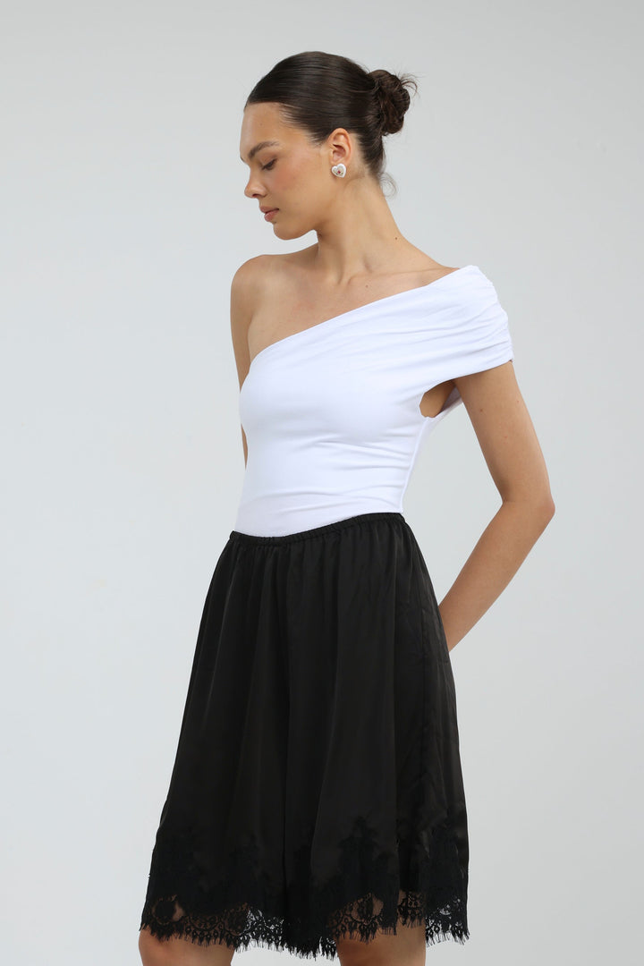 Everglow White One Shoulder Top