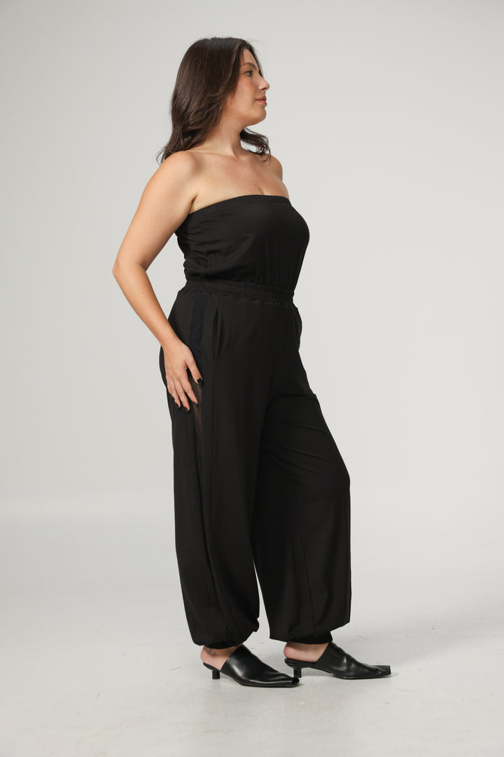 Bali Black/Leopard Jumpsuit