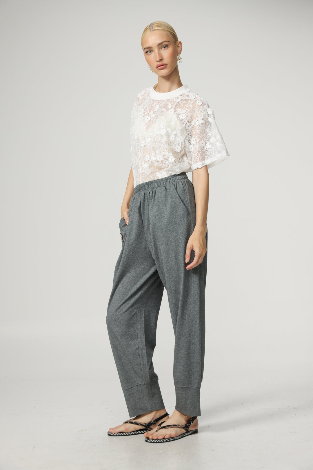 Cal Cream Lace T-Shirt