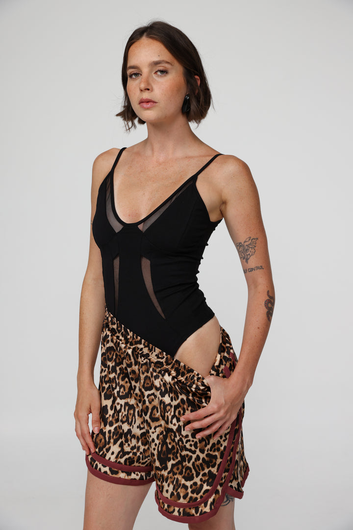 Combo Black Mesh Bodysuit