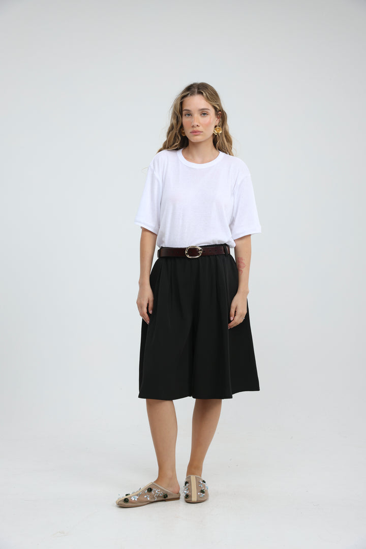 Fluid Black Bermuda Bottoms
