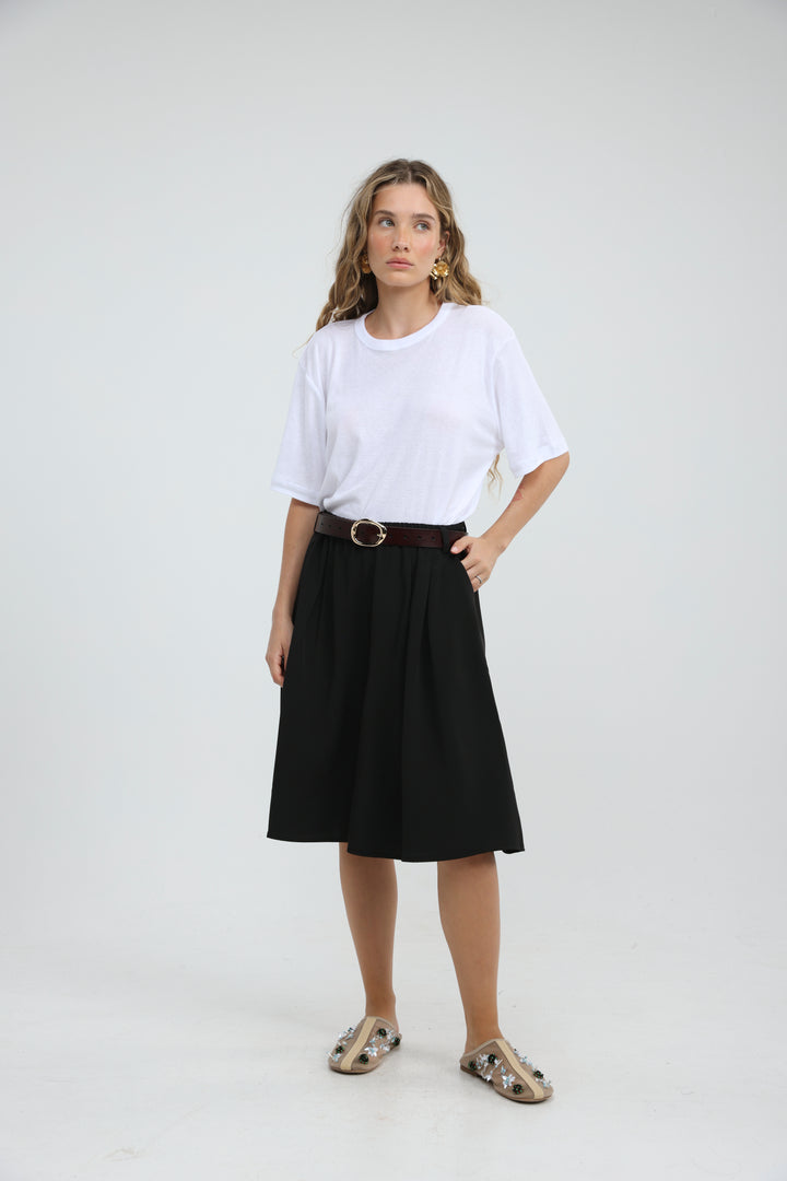 Fluid Black Bermuda Bottoms
