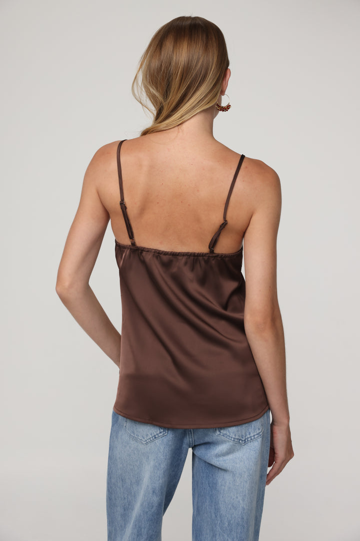 Lace Chocolate Tank