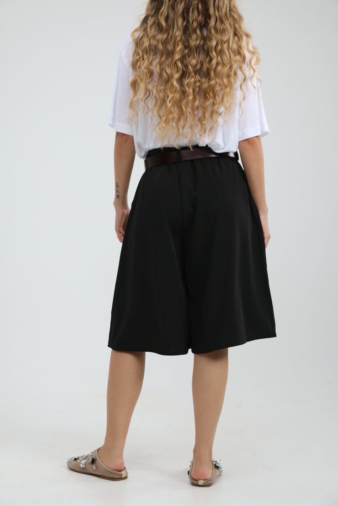 Fluid Black Bermuda Bottoms
