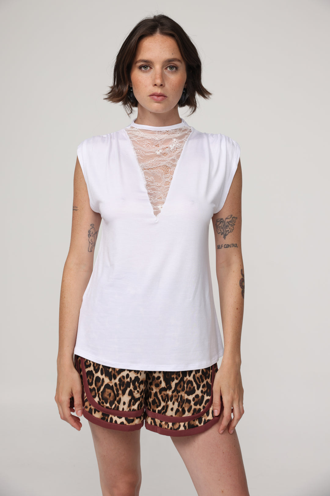 Sea White Lace Tank