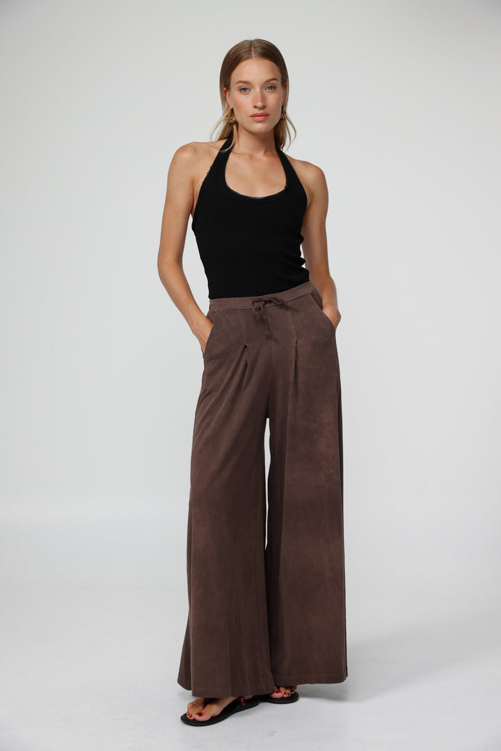Take Brown Wide Bottoms
