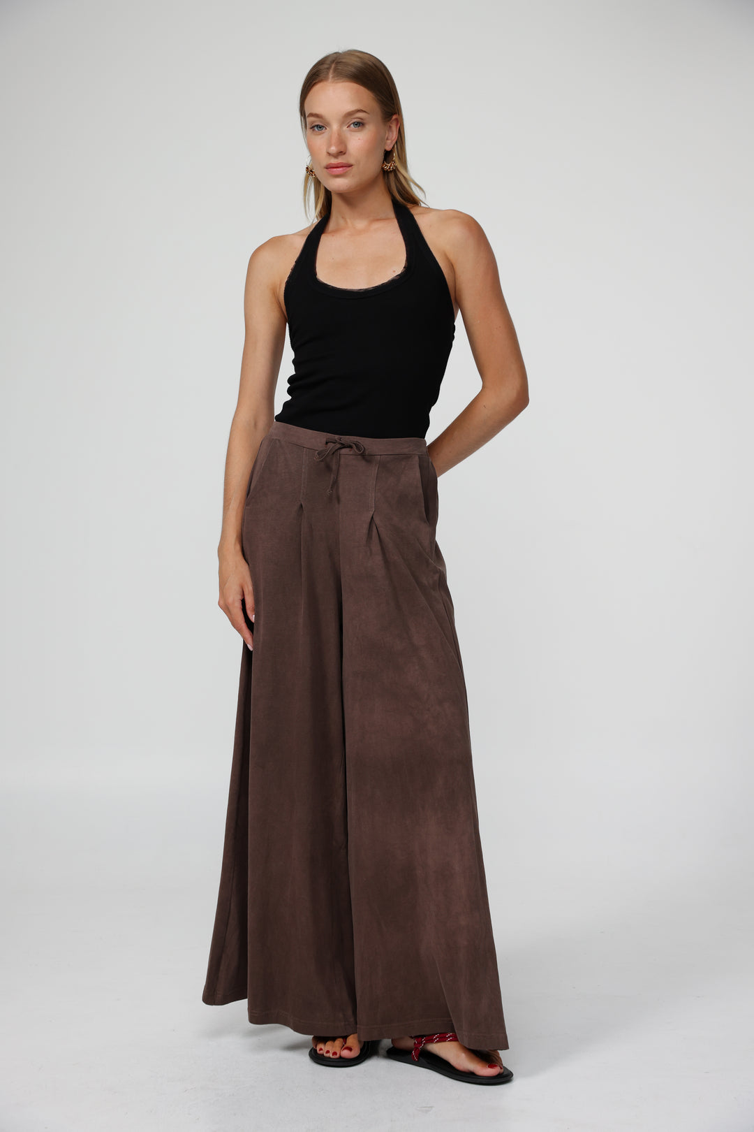 Take Brown Wide Bottoms
