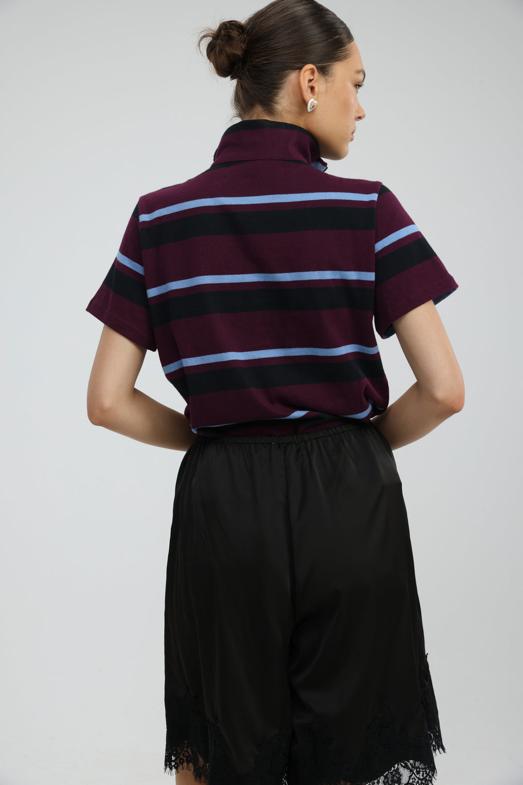 Wildflower Purple Striped Polo