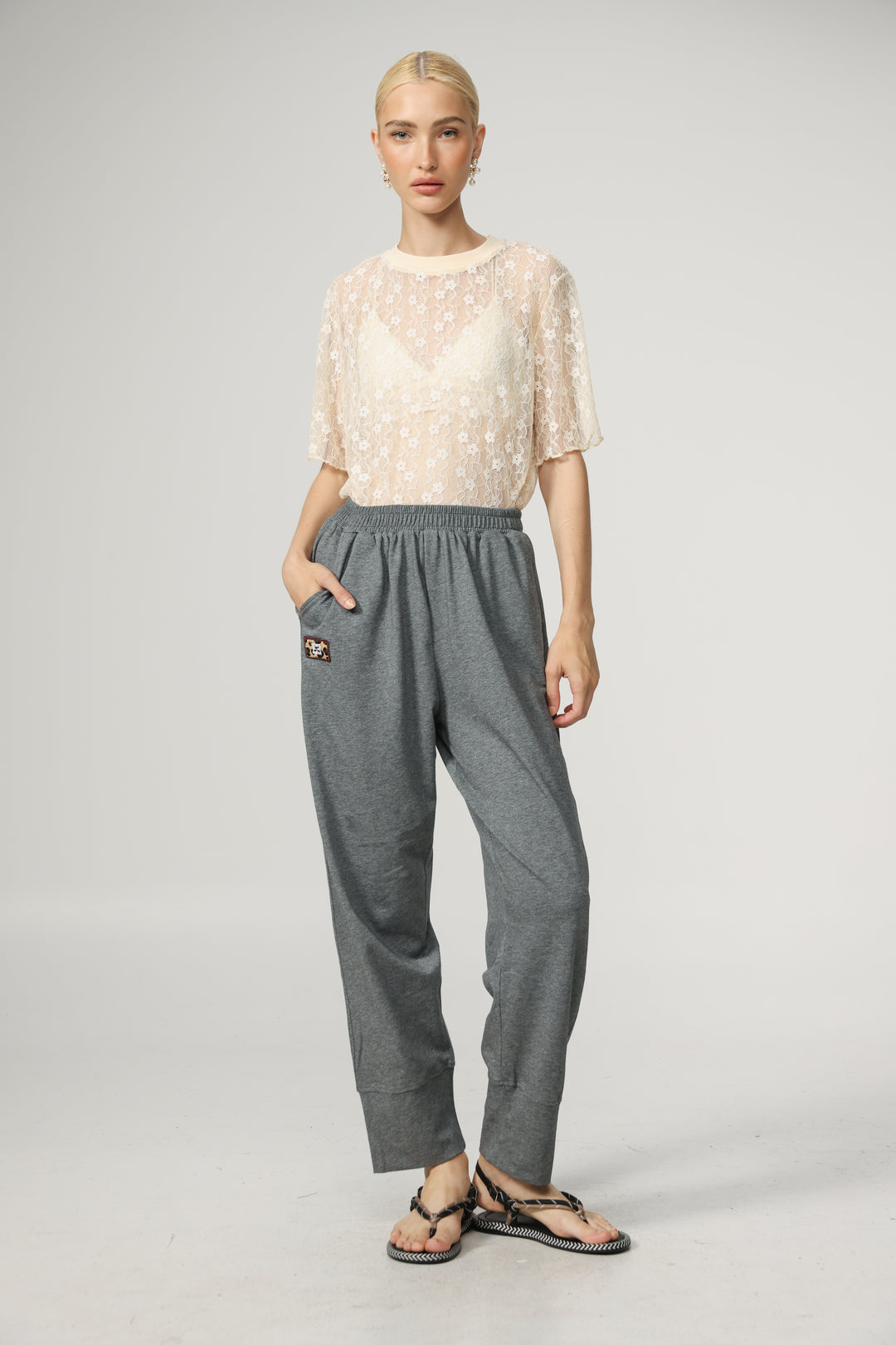 Como Cream Lace T-Shirt