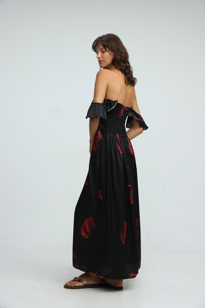 Rêverie Black Floral Dress