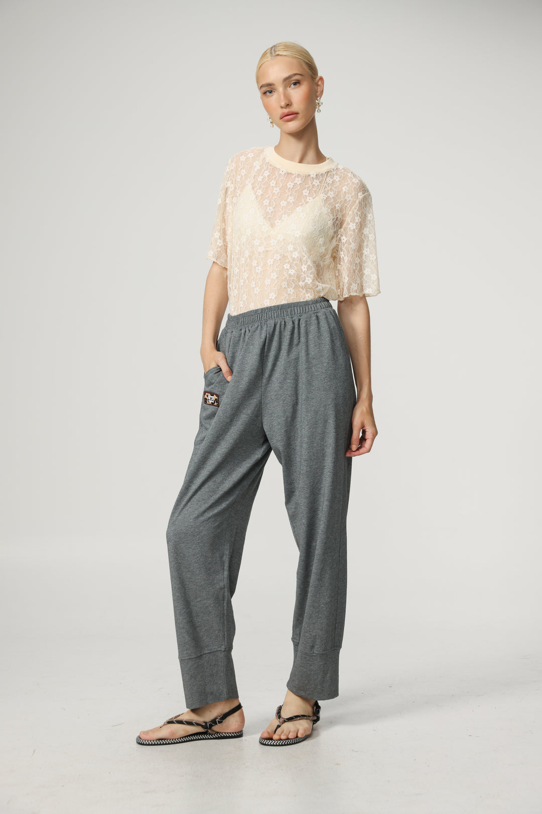 Como Cream Lace T-Shirt