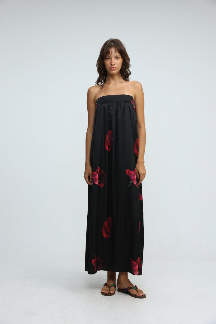 Rêverie Black Floral Dress