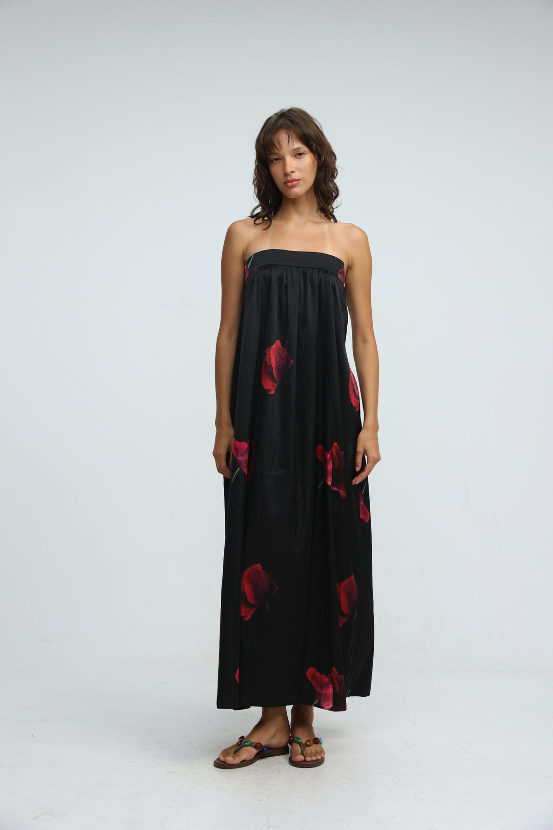 Rêverie Black Floral Dress