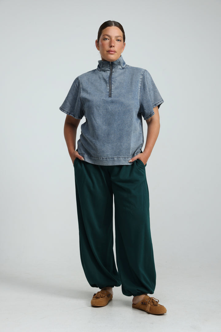 Adamon Blue Denim Polo