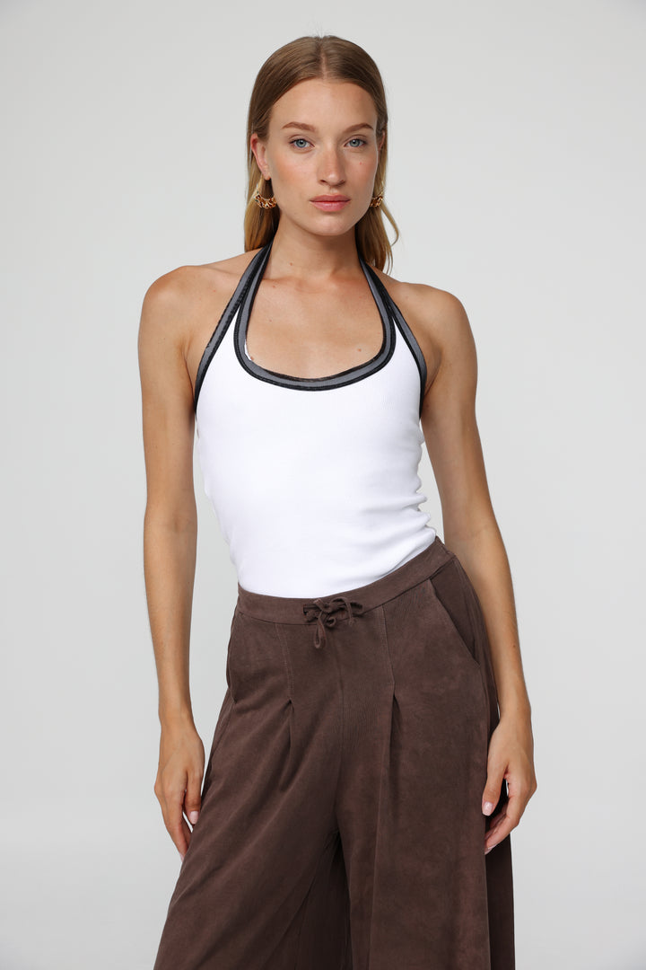 Lips White Tank