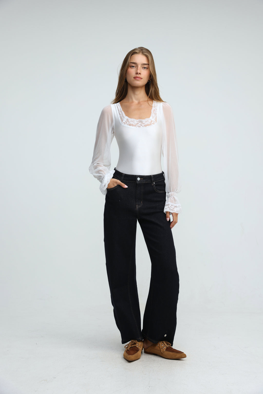 Phase White Bodysuit