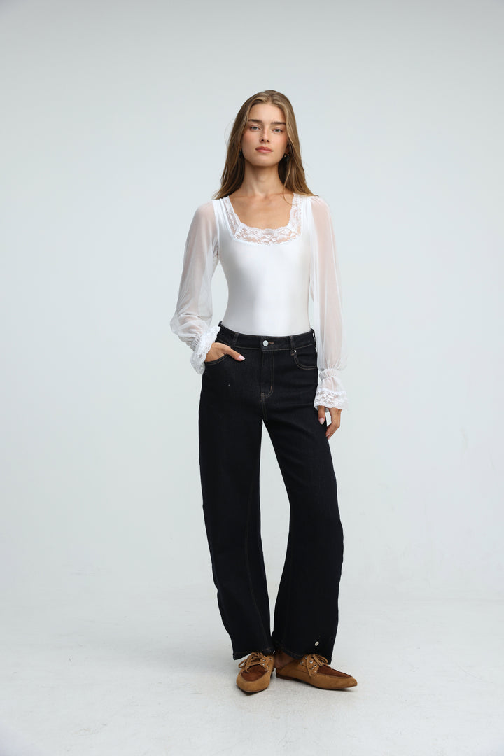 Phase White Bodysuit