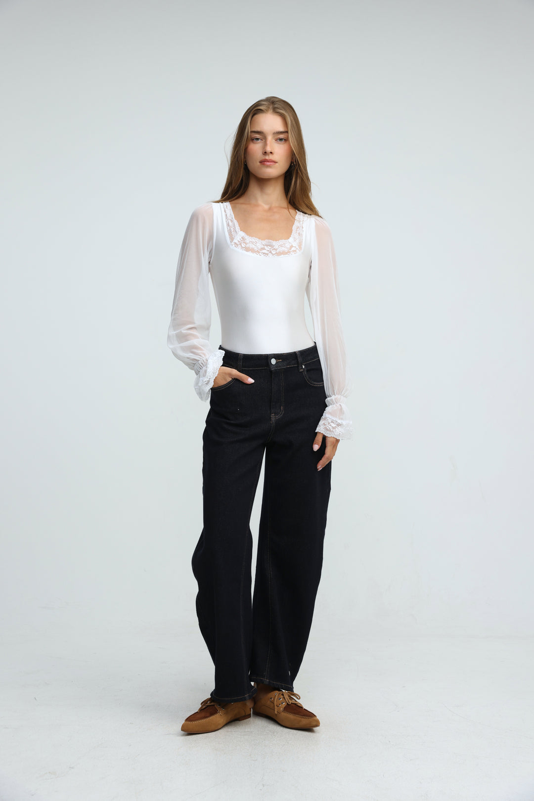 Phase White Bodysuit