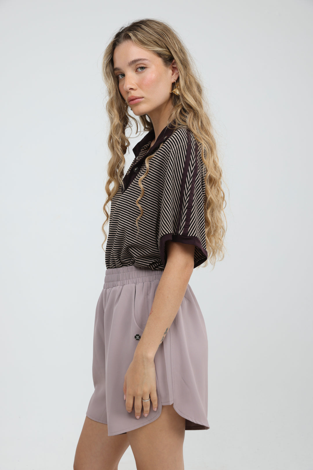 Wanderlight Brown Striped Bodysuit