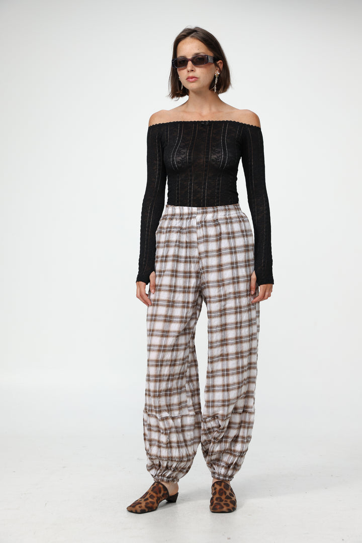 Aladdin Brown Plaid Joggers