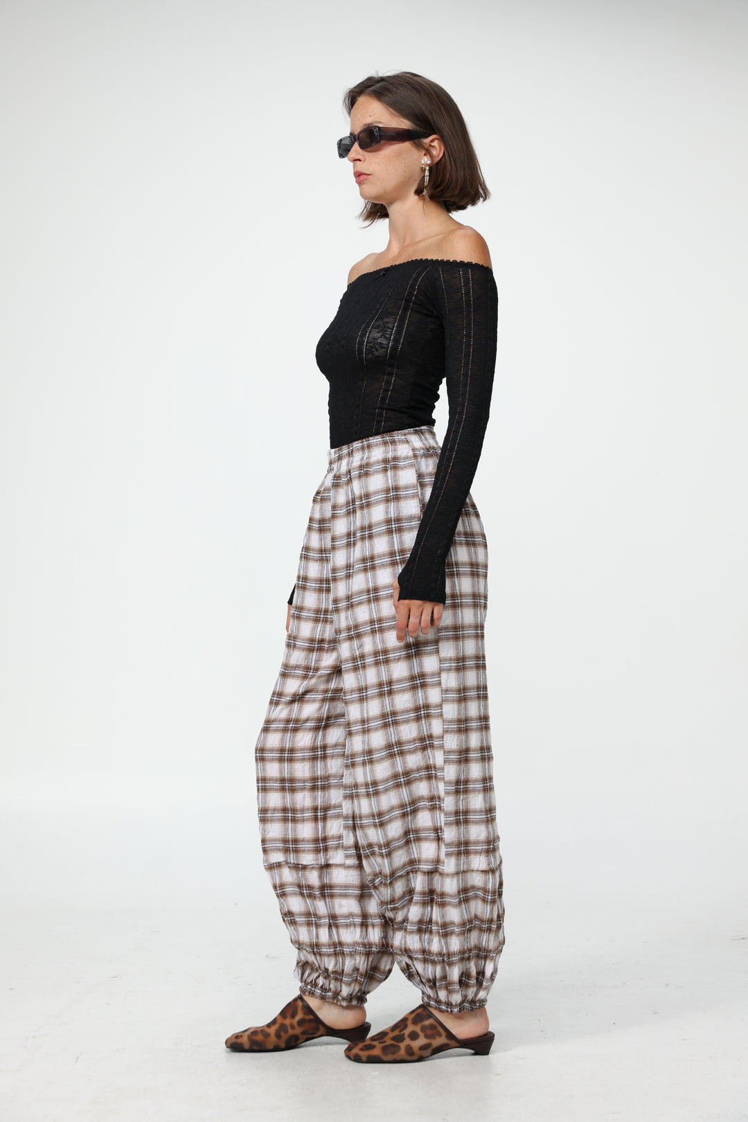 Aladdin Brown Plaid Joggers