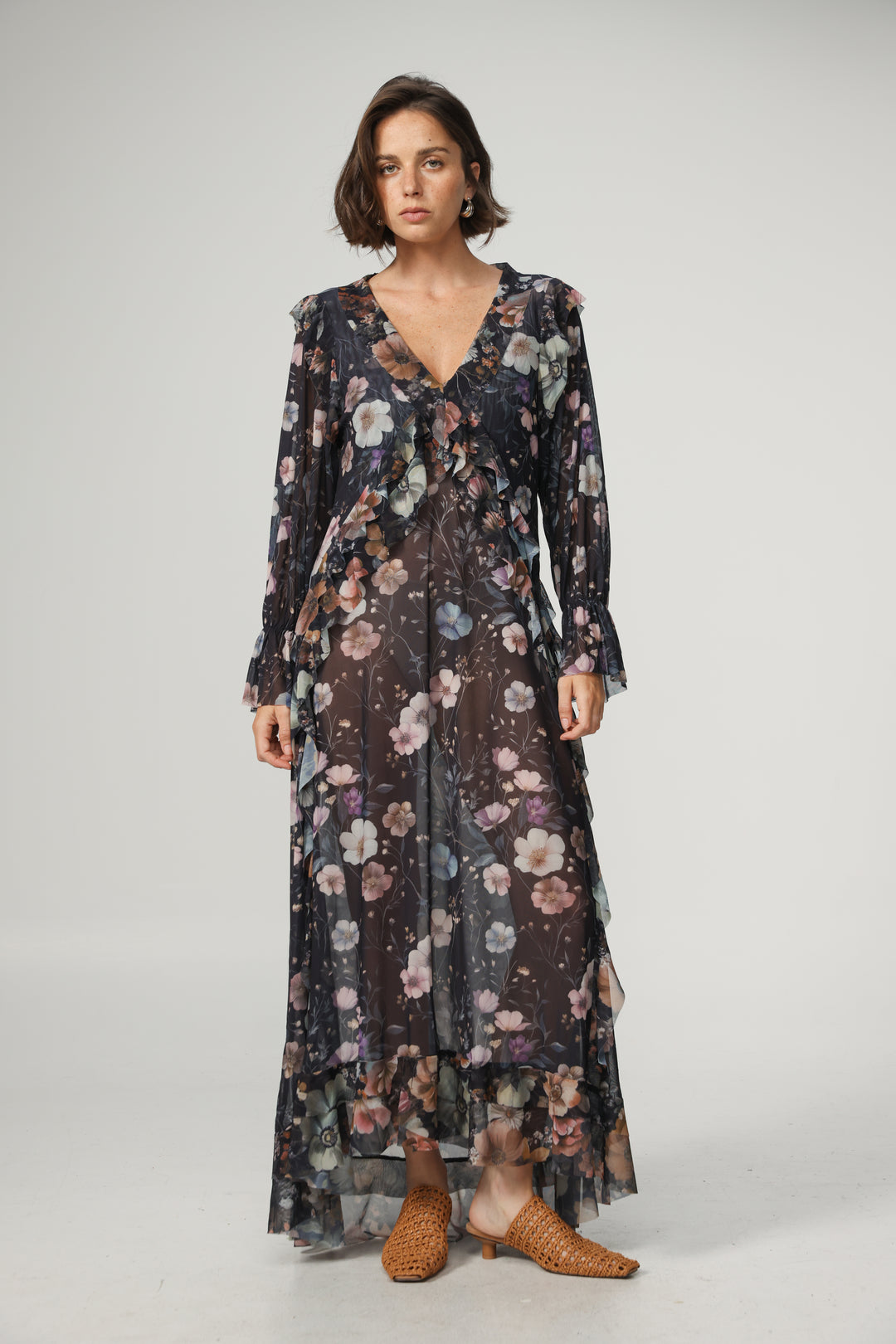 Swear Dark Floral Dress
