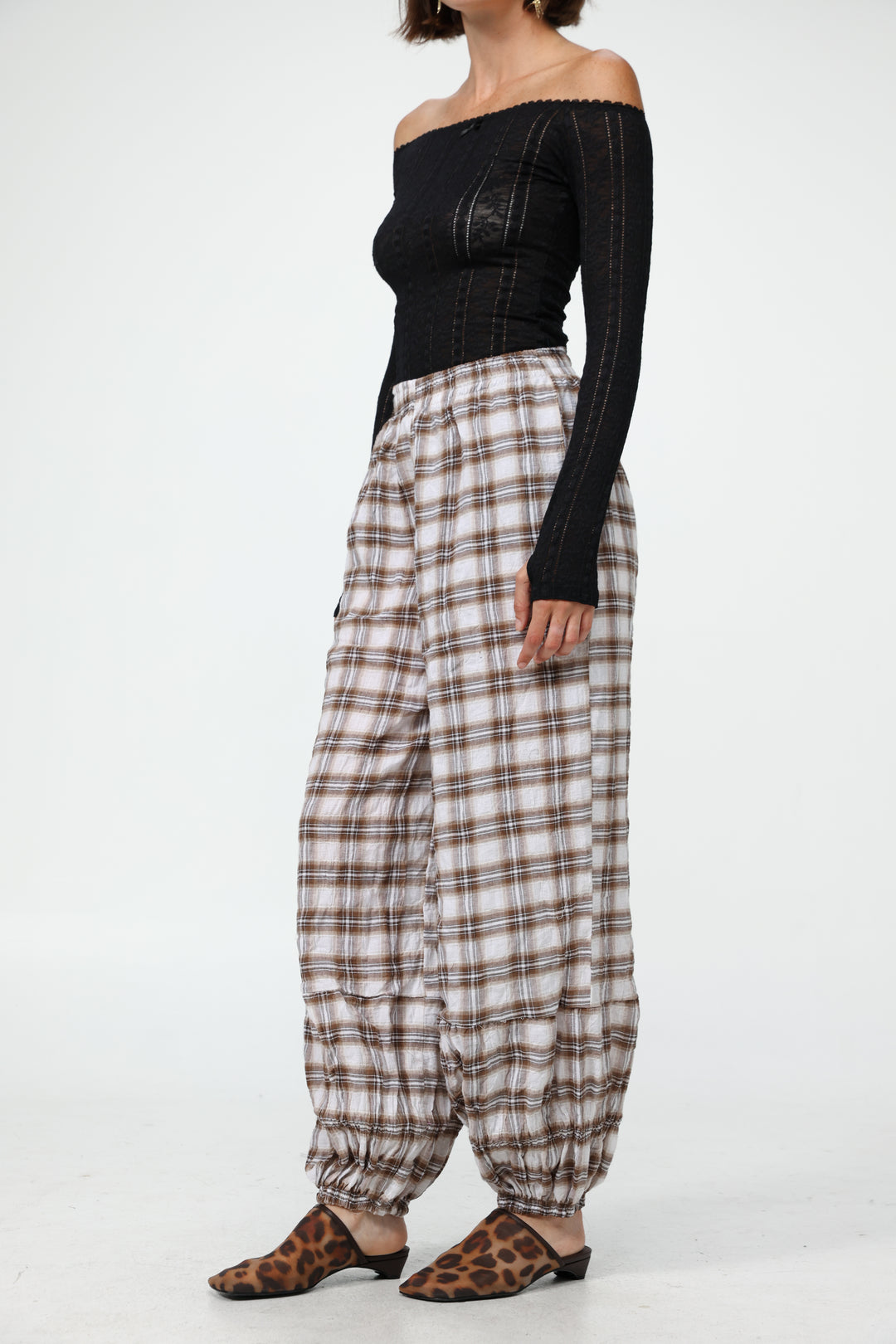 Aladdin Brown Plaid Joggers