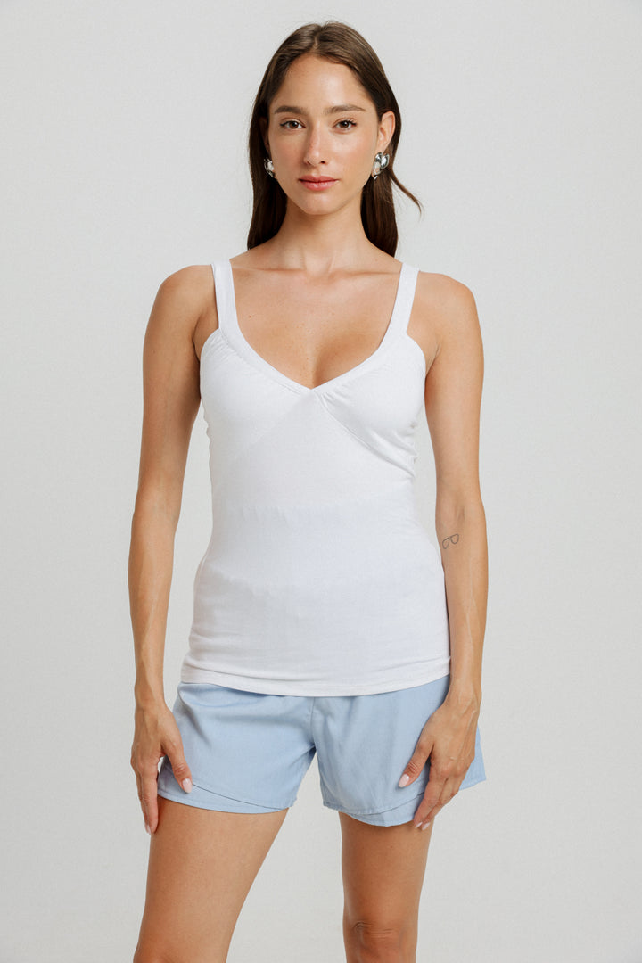 Angle White Tank