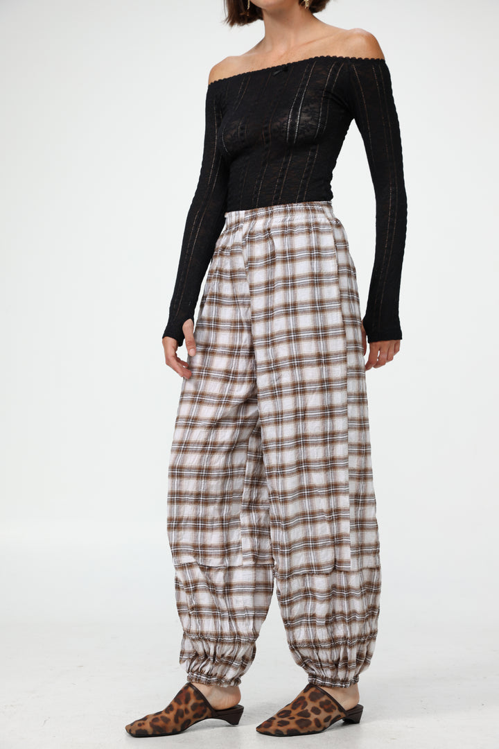 Aladdin Brown Plaid Joggers